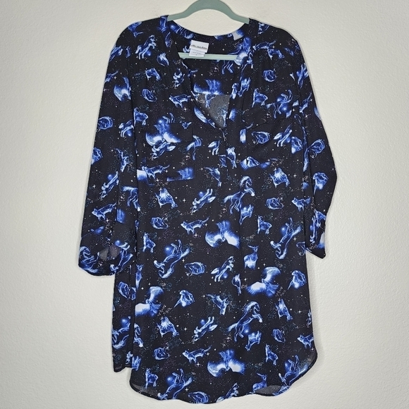 Torrid Black Harry Potter Patronus Blouse 4X - Picture 4 of 8